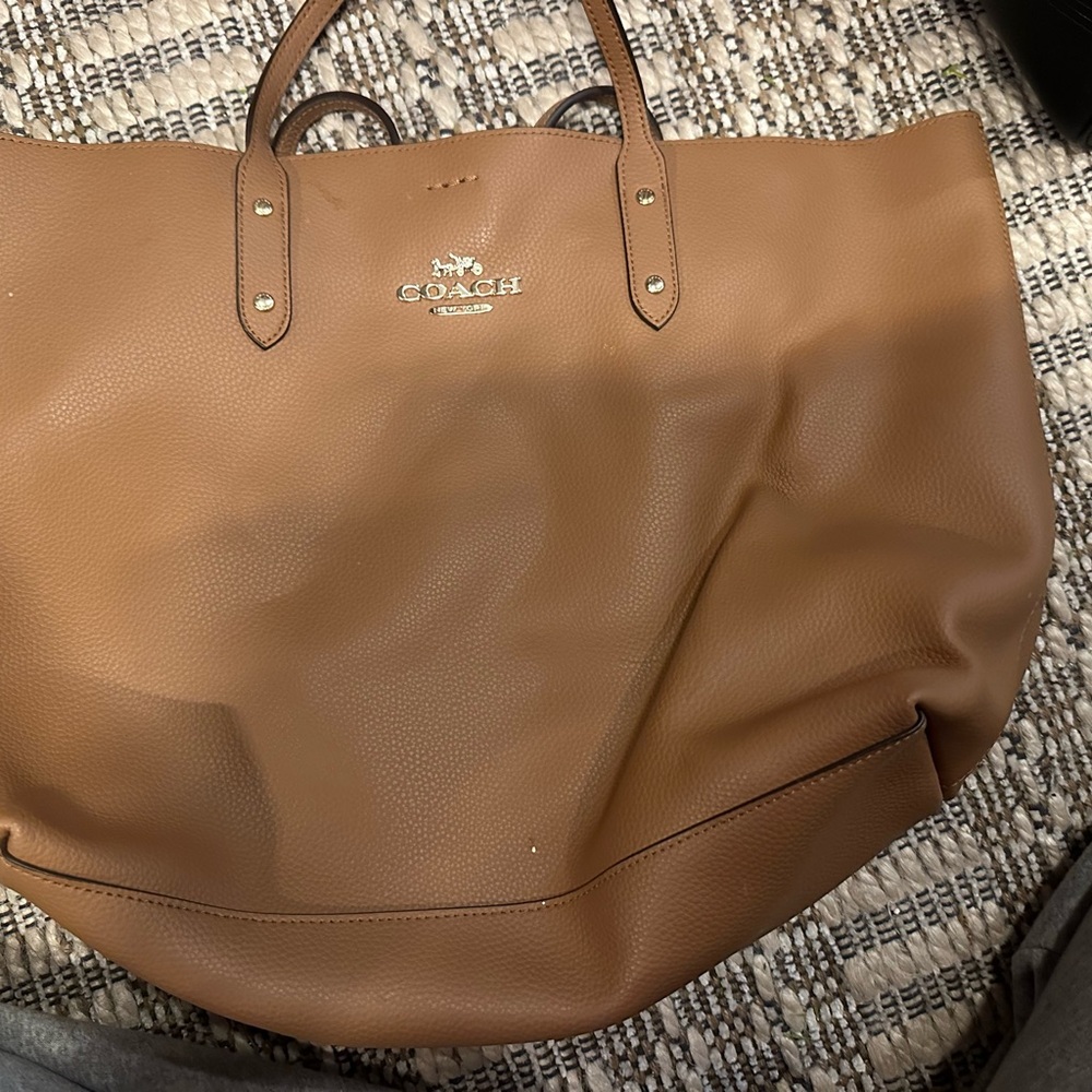 Coach Tan Leather Shoulder Bag